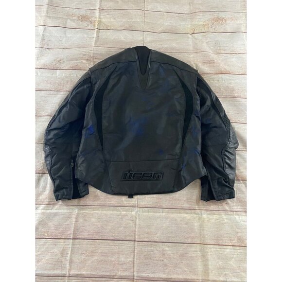 Icon Arc Men's Black & Blue Full Zip Protective Performance Jacket - Large - Picture 9 of 12